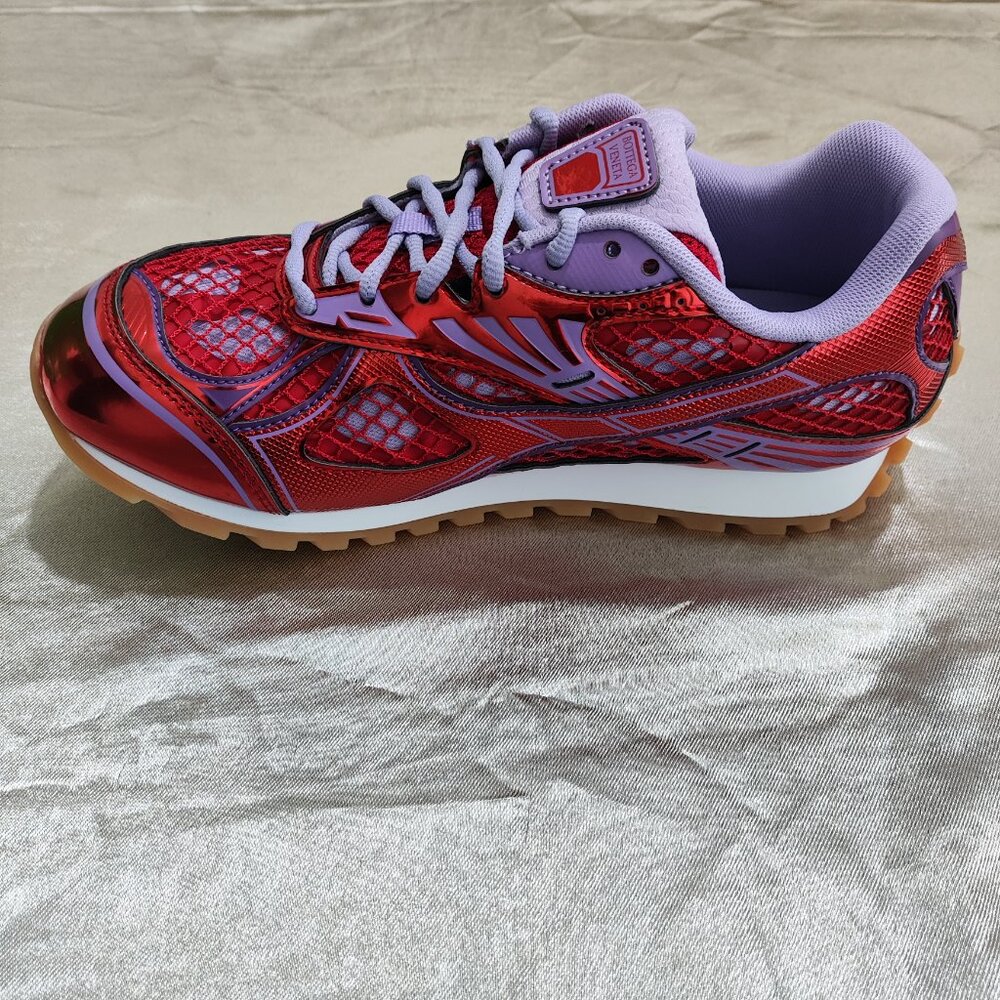 Bottega Veneta Red & Purple Mesh Sneakers View 6